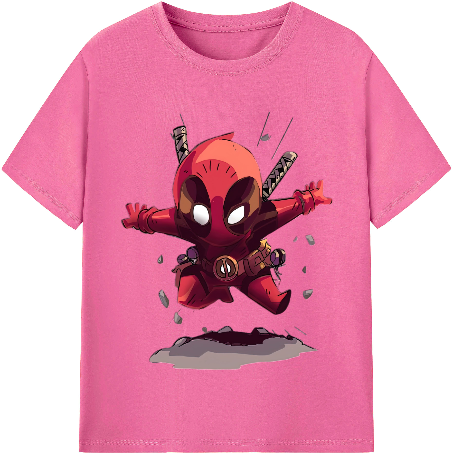 （画像用） Deadpool デッドプール レディースカジュアルプリントTシャツ（綿100％）
